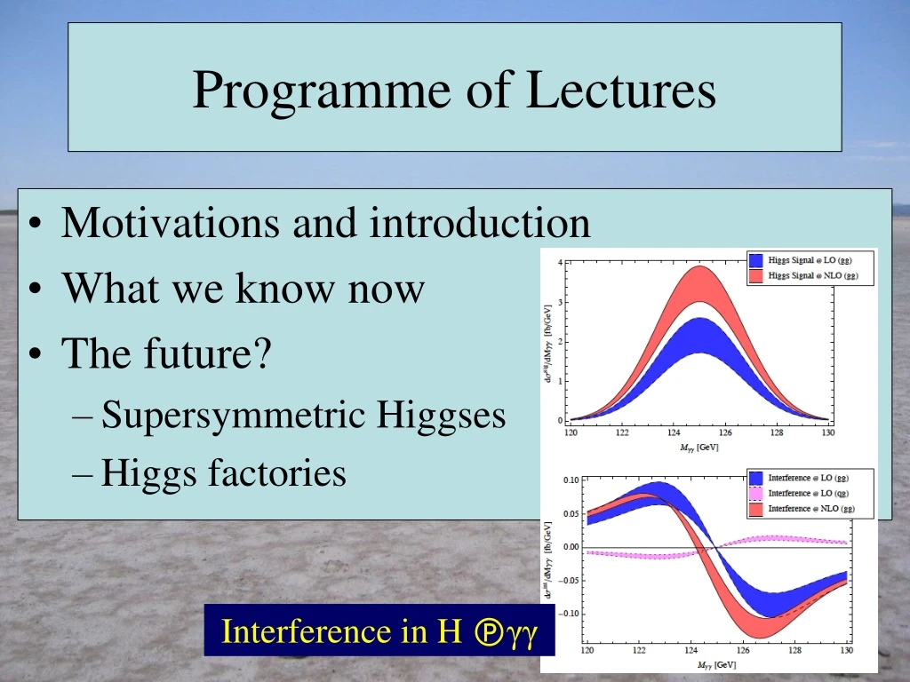 programme of lectures