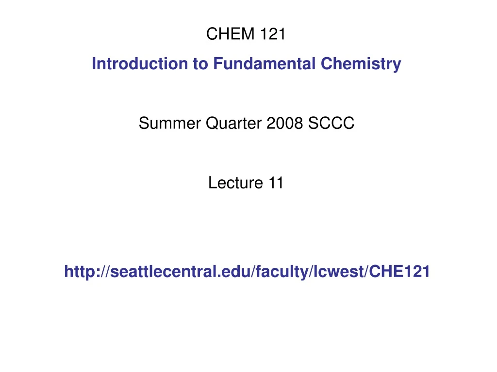 chem 121 introduction to fundamental chemistry