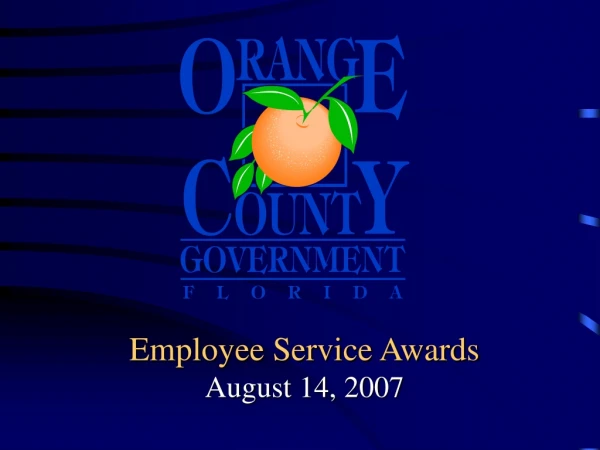 Employee Service Awards August 14, 2007