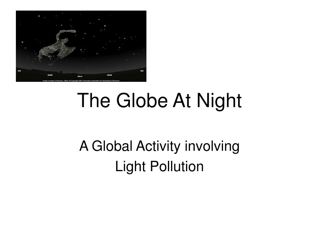 the globe at night
