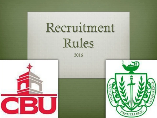 Recruitment Rules