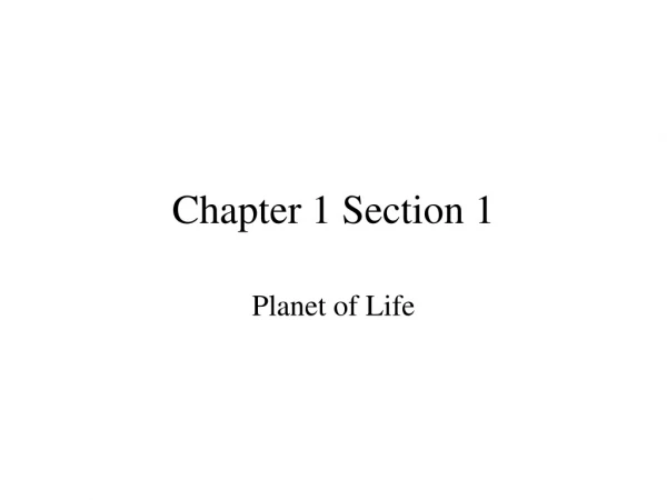 Chapter 1 Section 1