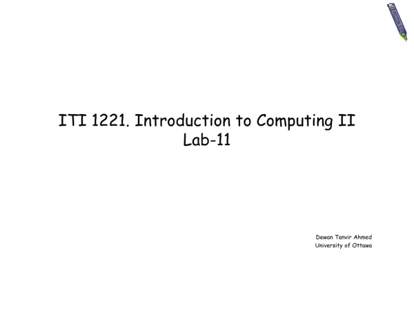 ITI 1221. Introduction to Computing II Lab-11