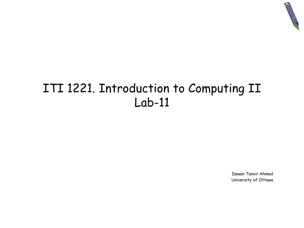 iti 1221 introduction to computing ii lab 11