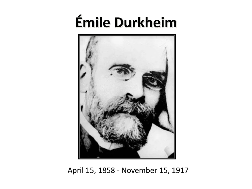 mile durkheim