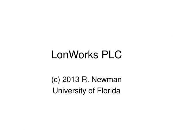 LonWorks PLC