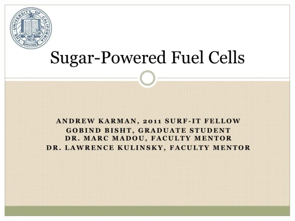 Sugar-Powered Fuel Cells