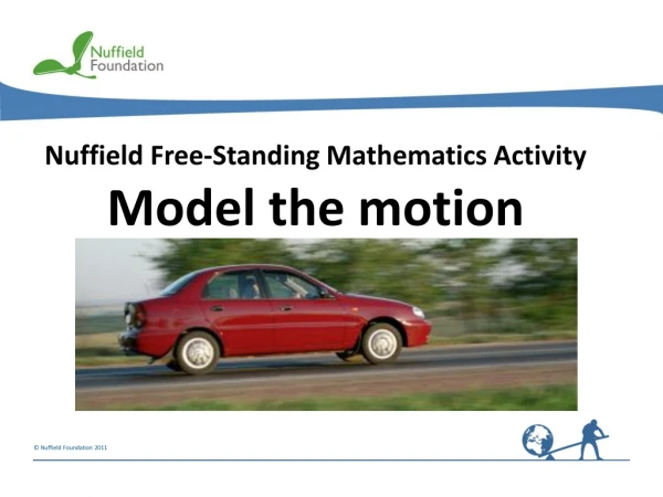 Nuffield Free-Standing Mathematics Activity