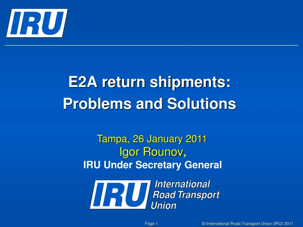 e2a return shipments problems and solutions