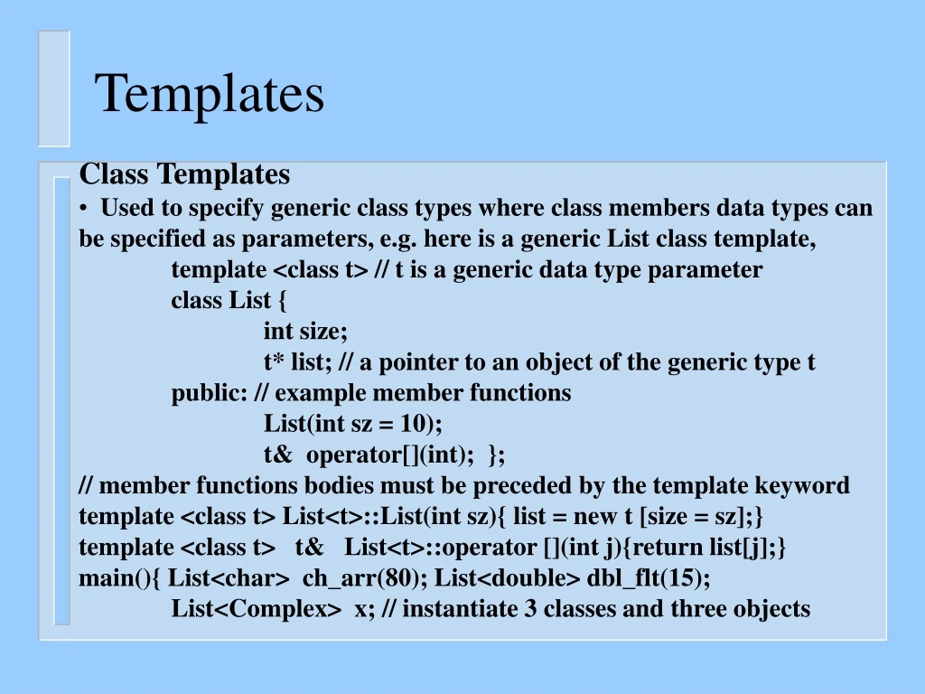 templates