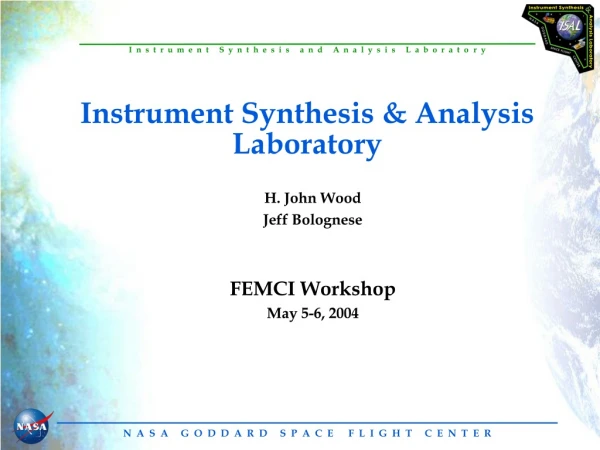 Instrument Synthesis &amp; Analysis Laboratory