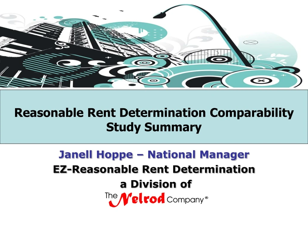 reasonable rent determination comparability study summary