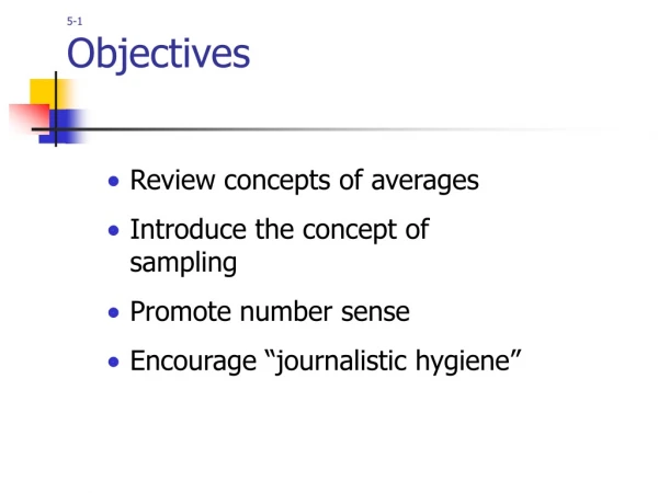 5-1 Objectives
