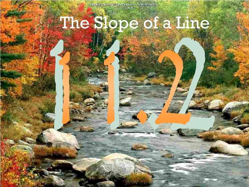 the slope of a line