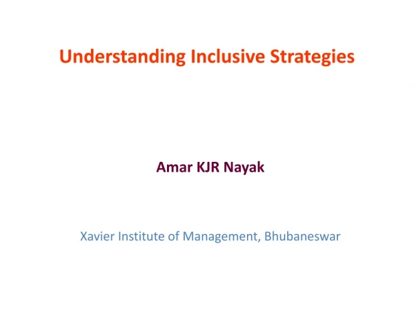Understanding Inclusive Strategies