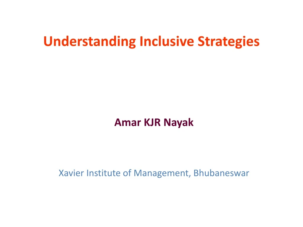 understanding inclusive strategies