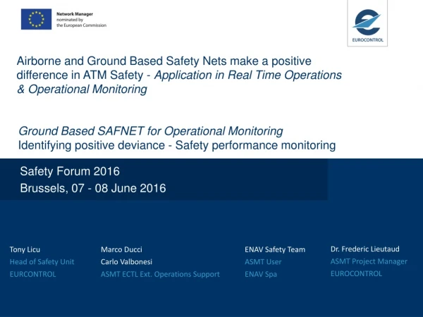 Safety Forum 2016 Brussels, 07 - 08 June 2016