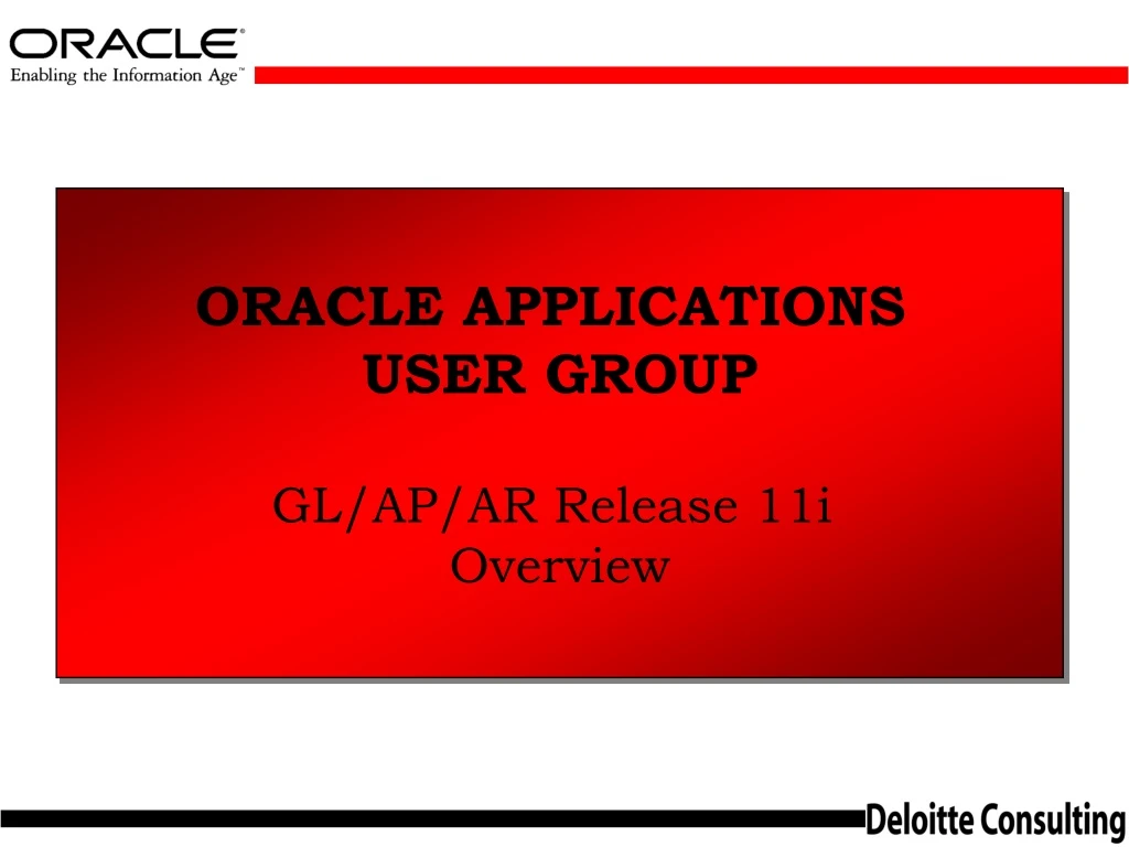 oracle applications user group gl ap ar release