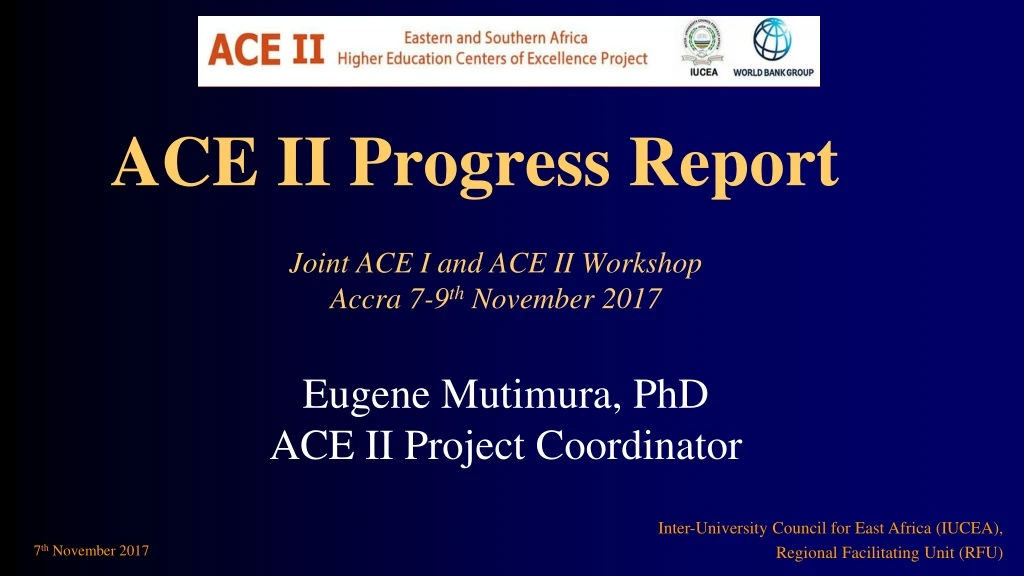 ace ii progress report