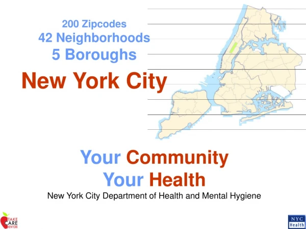 200 Zipcodes 42 Neighborhoods 5 Boroughs New York City