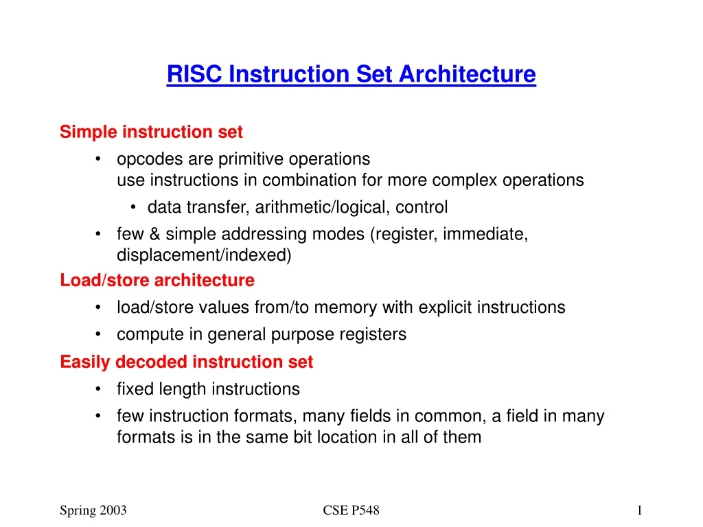 risc instruction set architecture