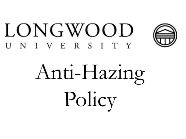 Anti-Hazing Policy