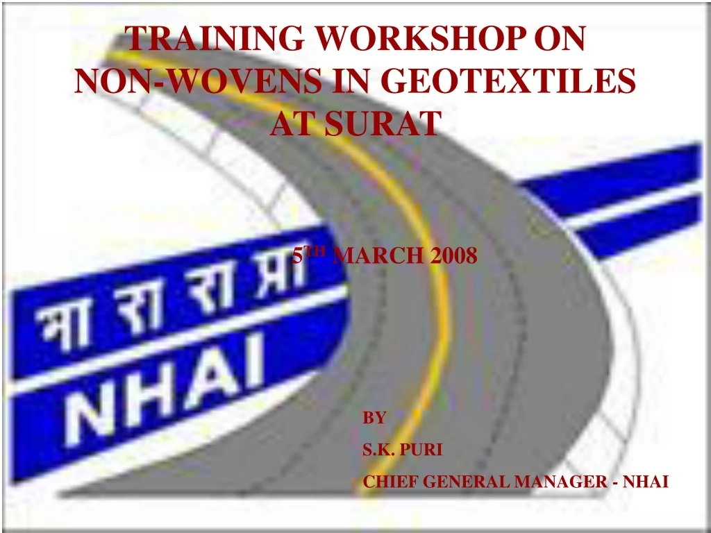training workshop on non wovens in geotextiles at surat
