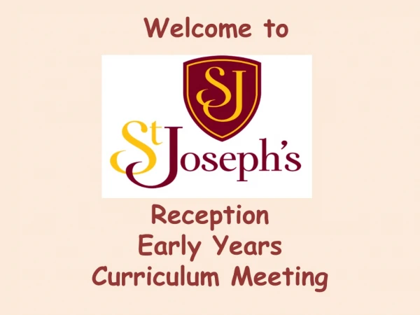 Reception  Early Years  Curriculum Meeting