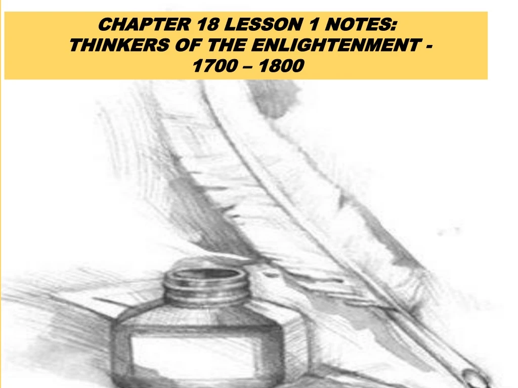 chapter 18 lesson 1 notes thinkers