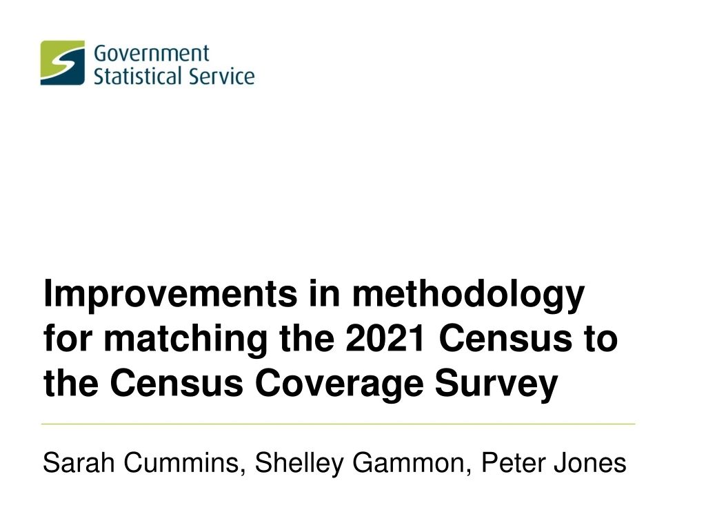 improvements in methodology for matching the 2021