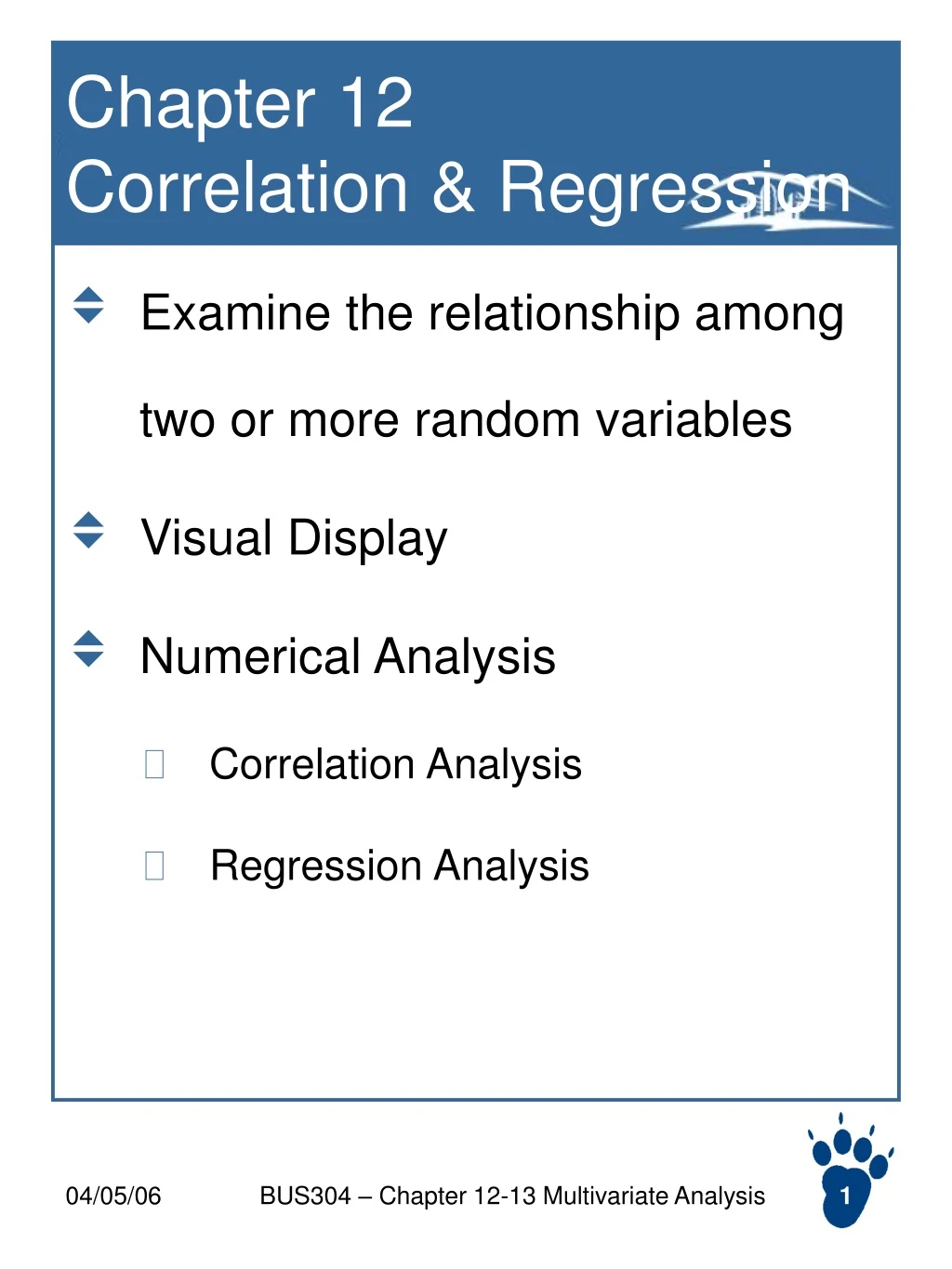 chapter 12 correlation regression