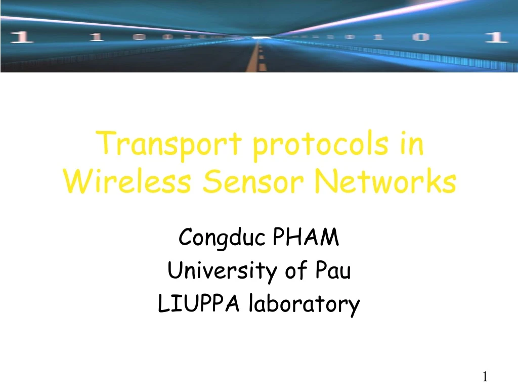 transport protocols in wireless sensor networks