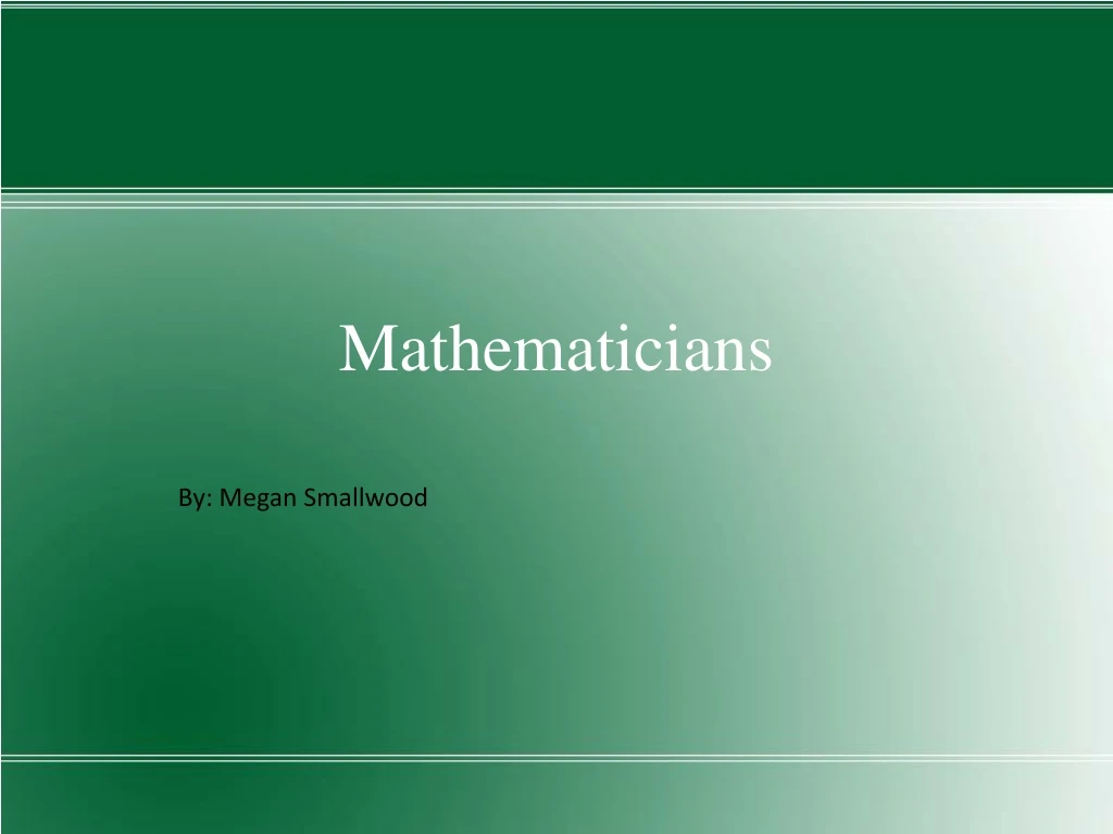 mathematicians