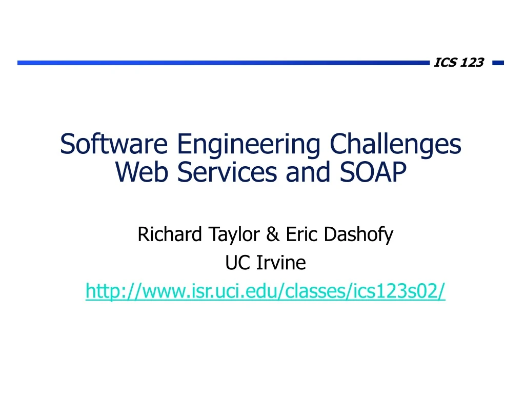 software engineering challenges web services and soap