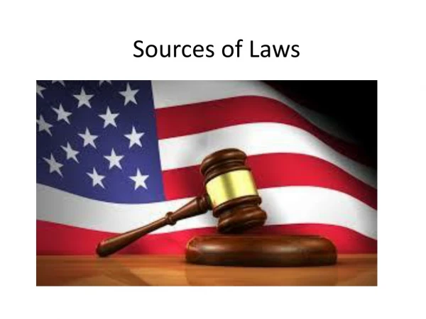 Sources of Laws
