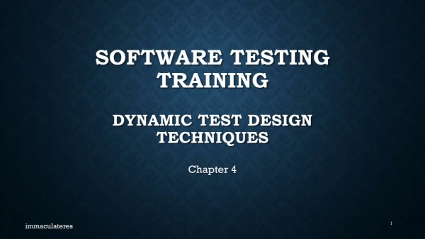 Software testing training