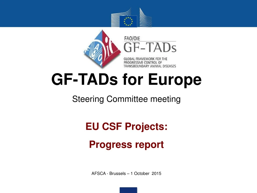 gf tads for europe steering committee meeting