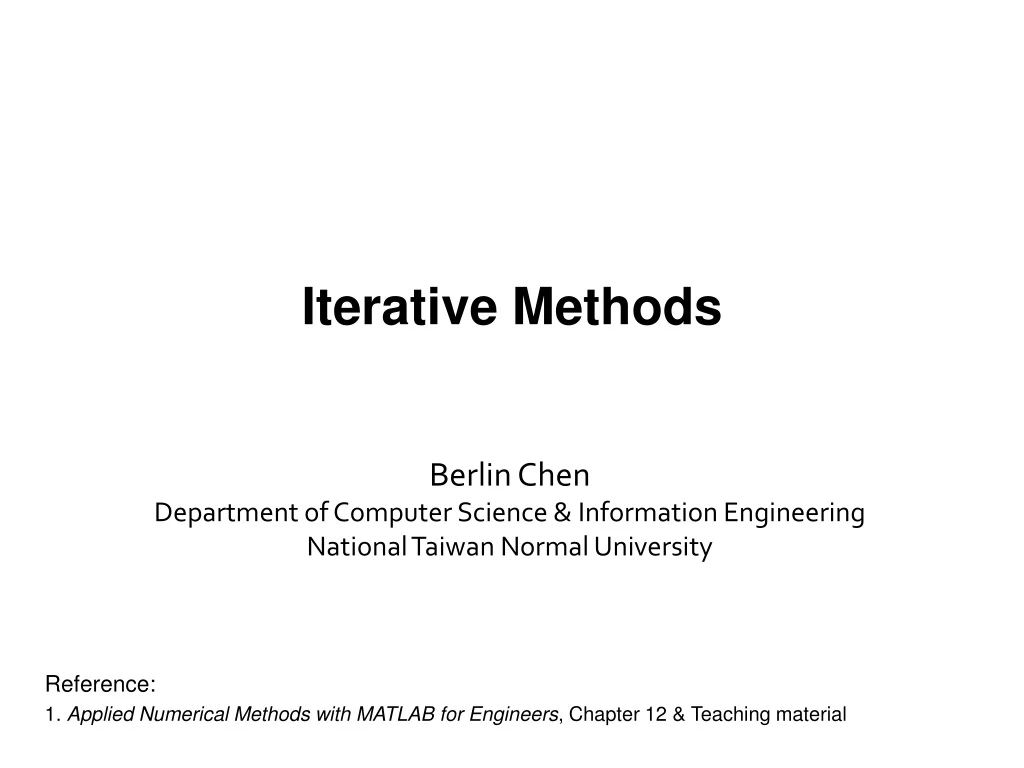 iterative methods