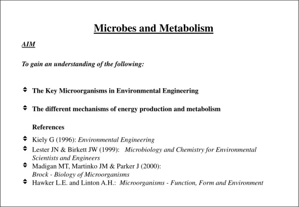 Microbes and Metabolism