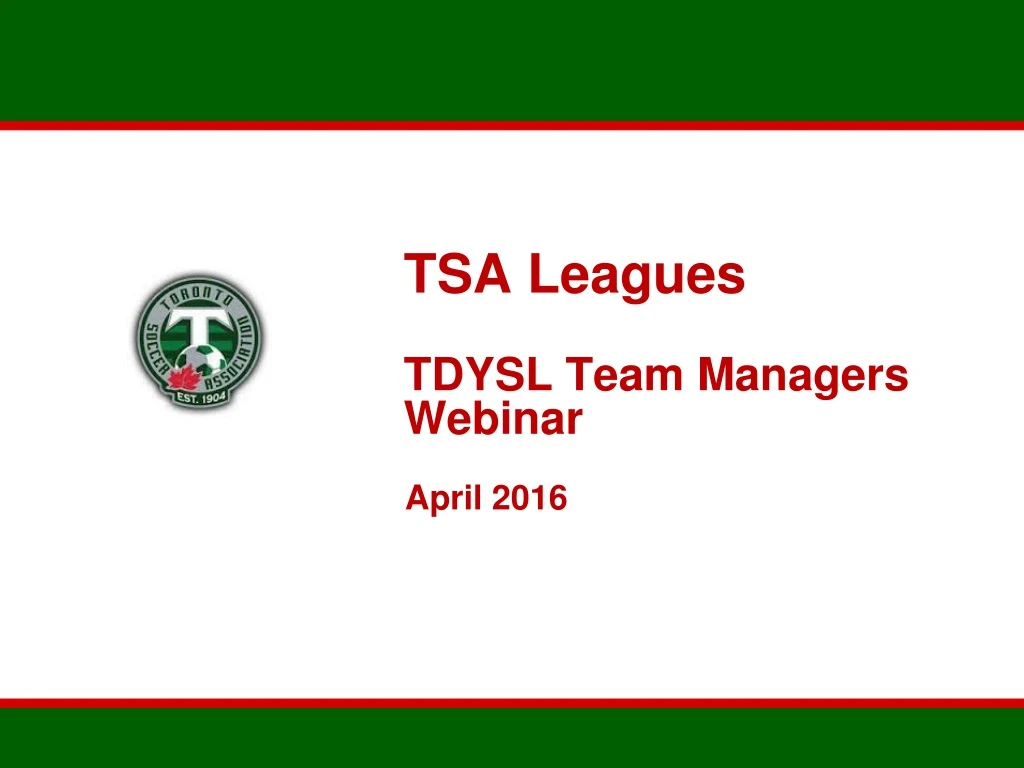 tsa leagues tdysl team managers webinar