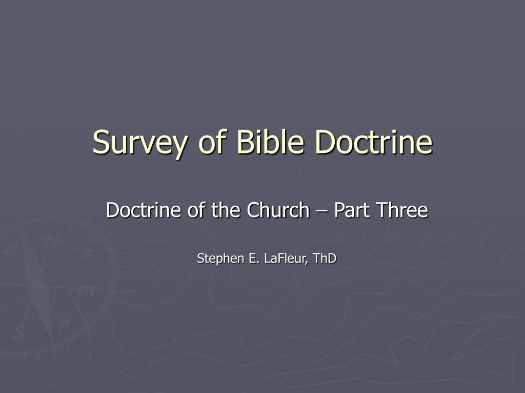 survey of bible doctrine