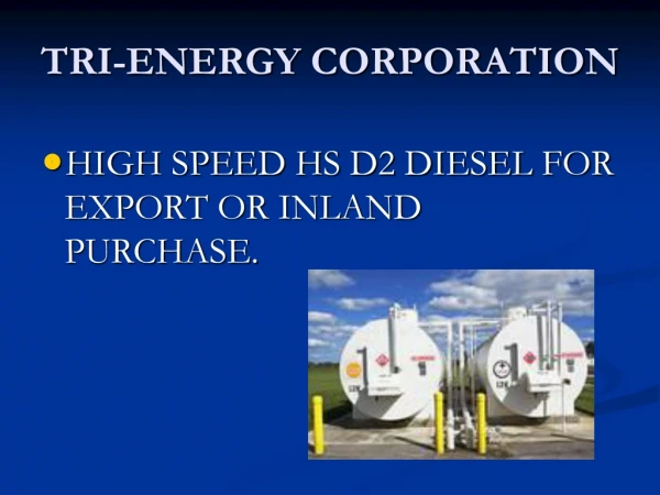 TRI-ENERGY CORPORATION