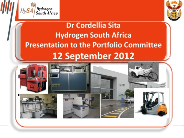 Dr Cordellia Sita  Hydrogen South Africa  Presentation to the Portfolio Committee