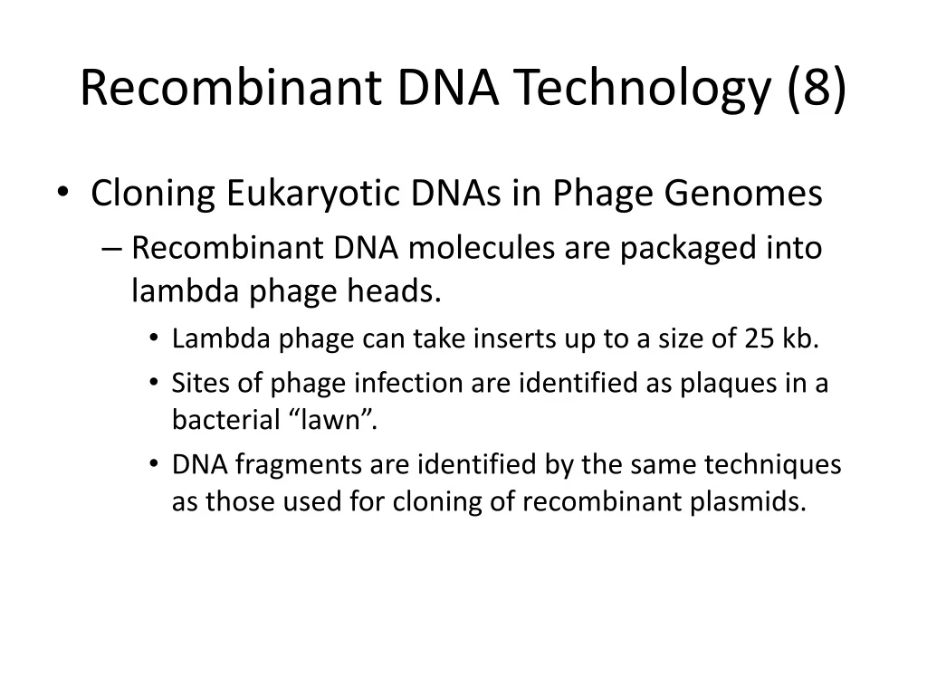recombinant dna technology 8