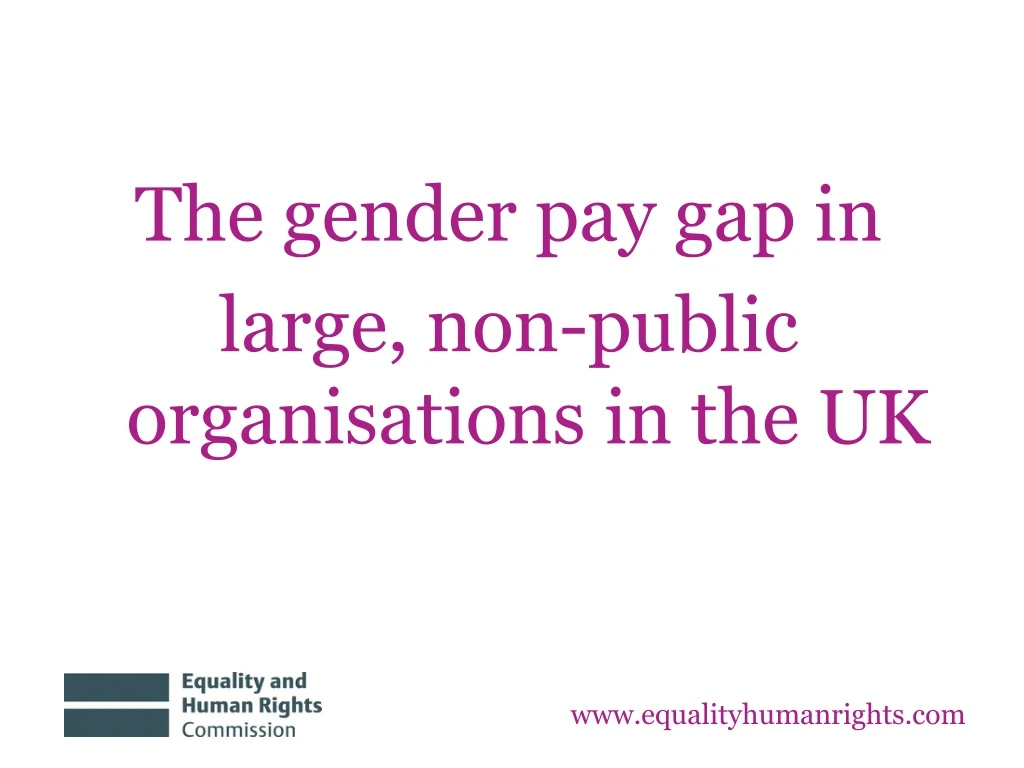 the gender pay gap in large non public