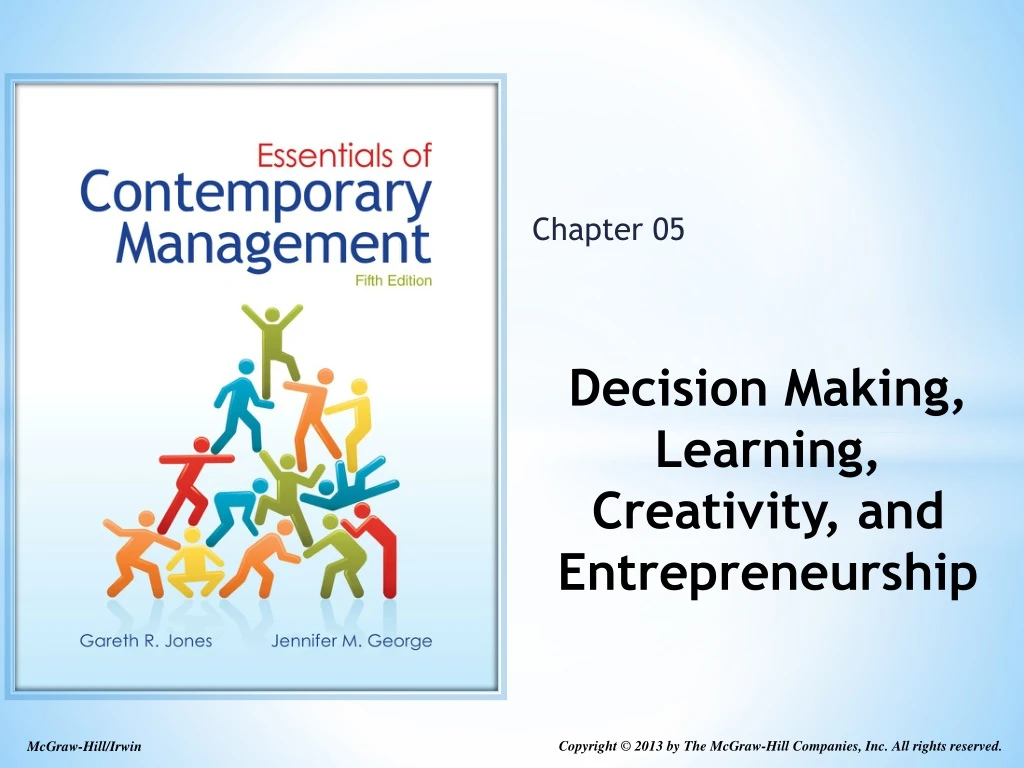 decision making learning creativity and entrepreneurship