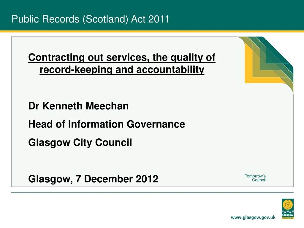 public records scotland act 2011