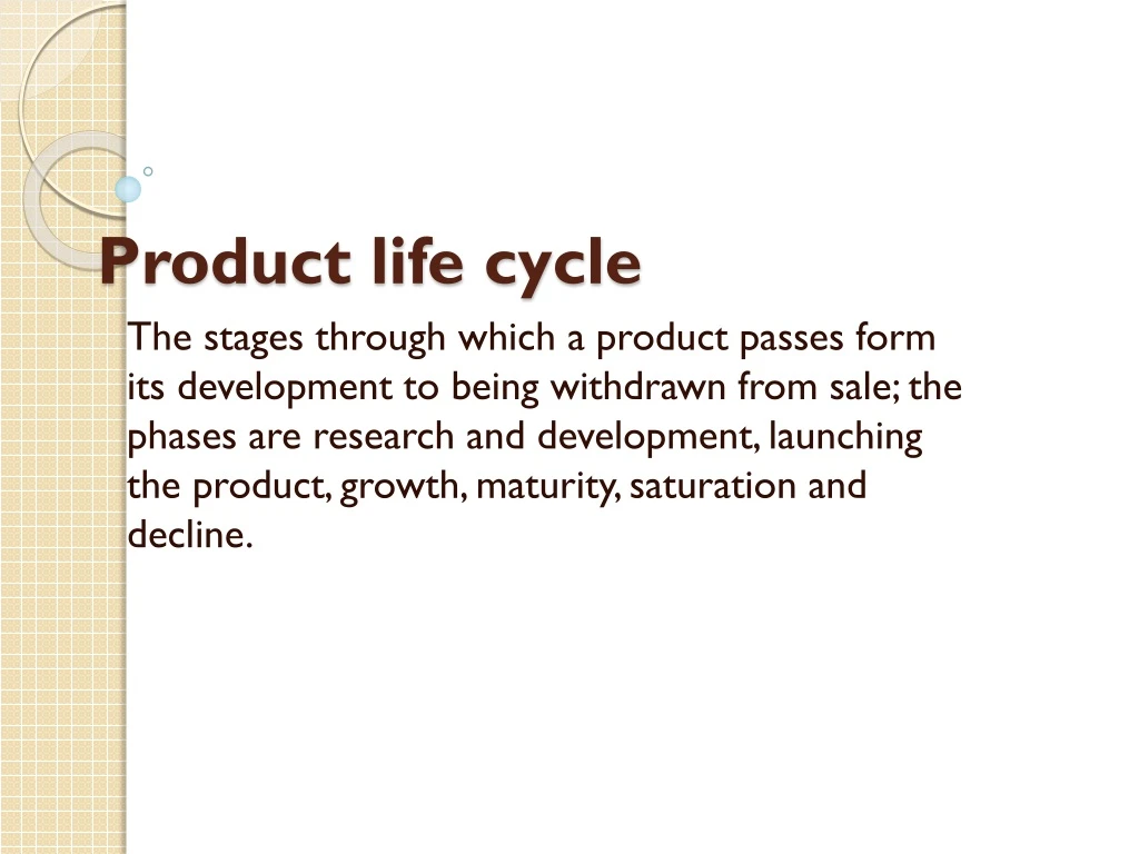 product life cycle