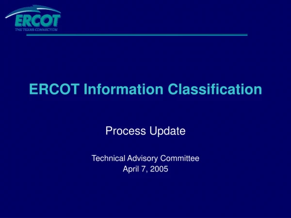 ERCOT Information Classification