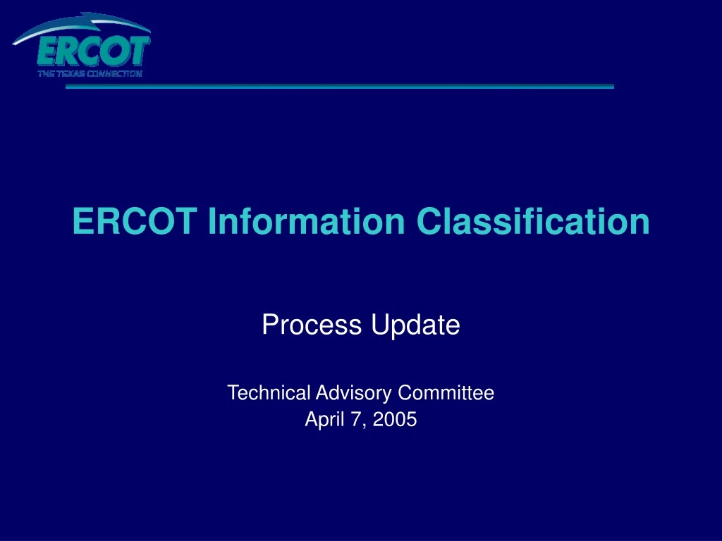 ercot information classification